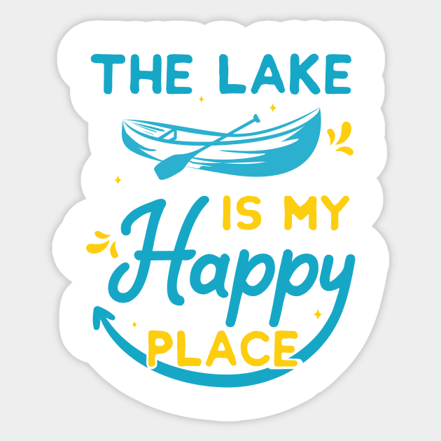 the lake is my happy place Sticker by mezy